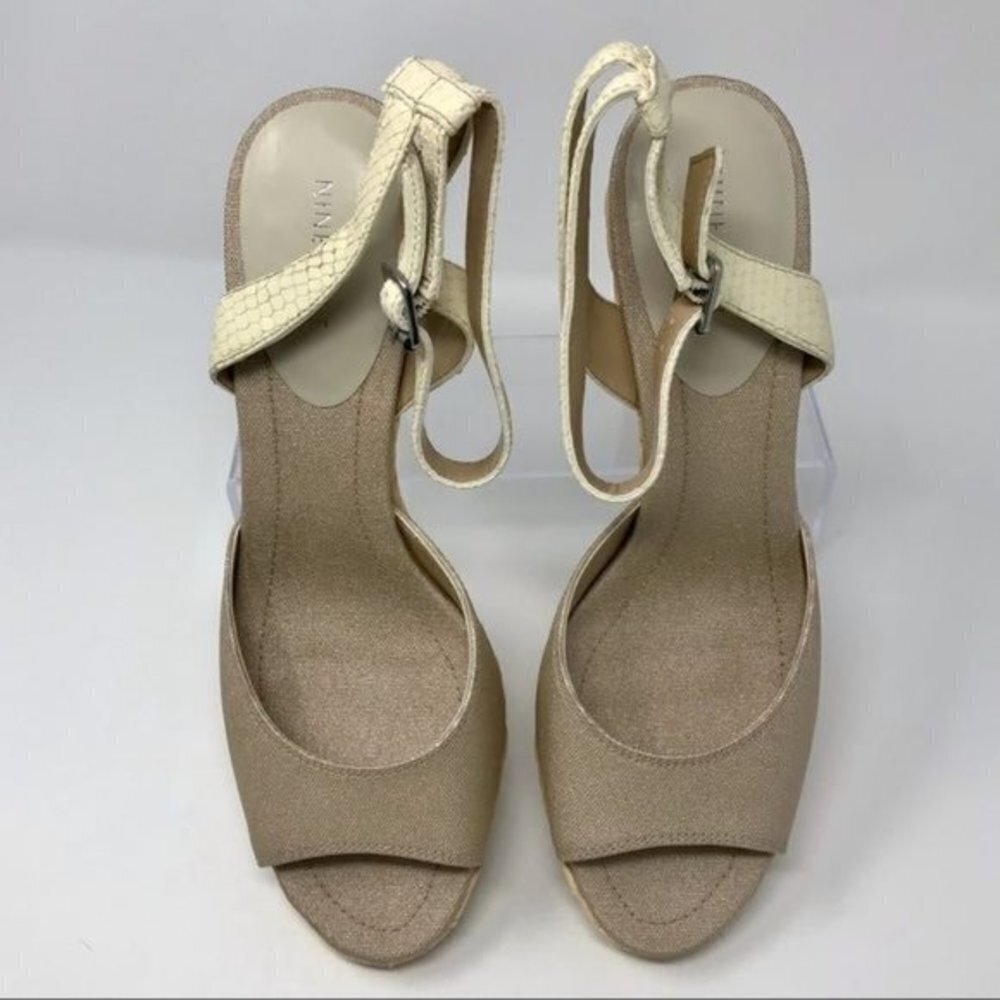 Nine West Casting Platform Sandals w/Reptile 10M - Picture 12 of 15